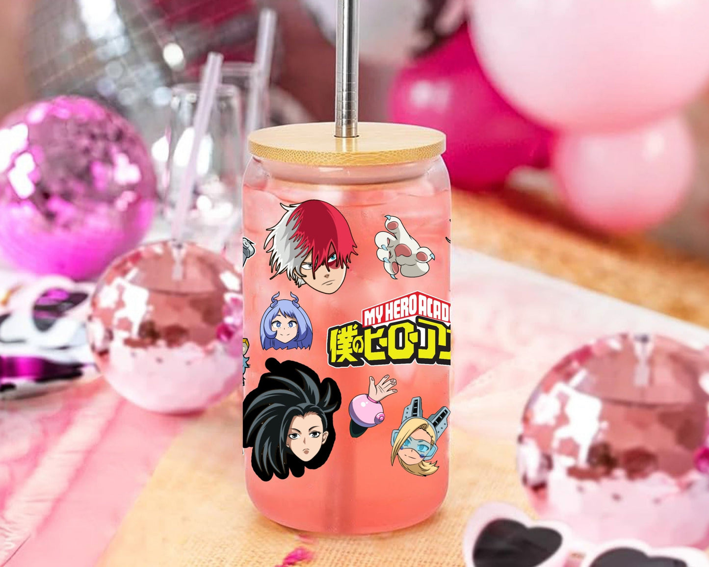 UVDTF Anime Cup Wrap, Ready to Use Glass Cup UVDTF transfers for Glass Can | Ready to Apply UVDTF wraps for Libbey Glass