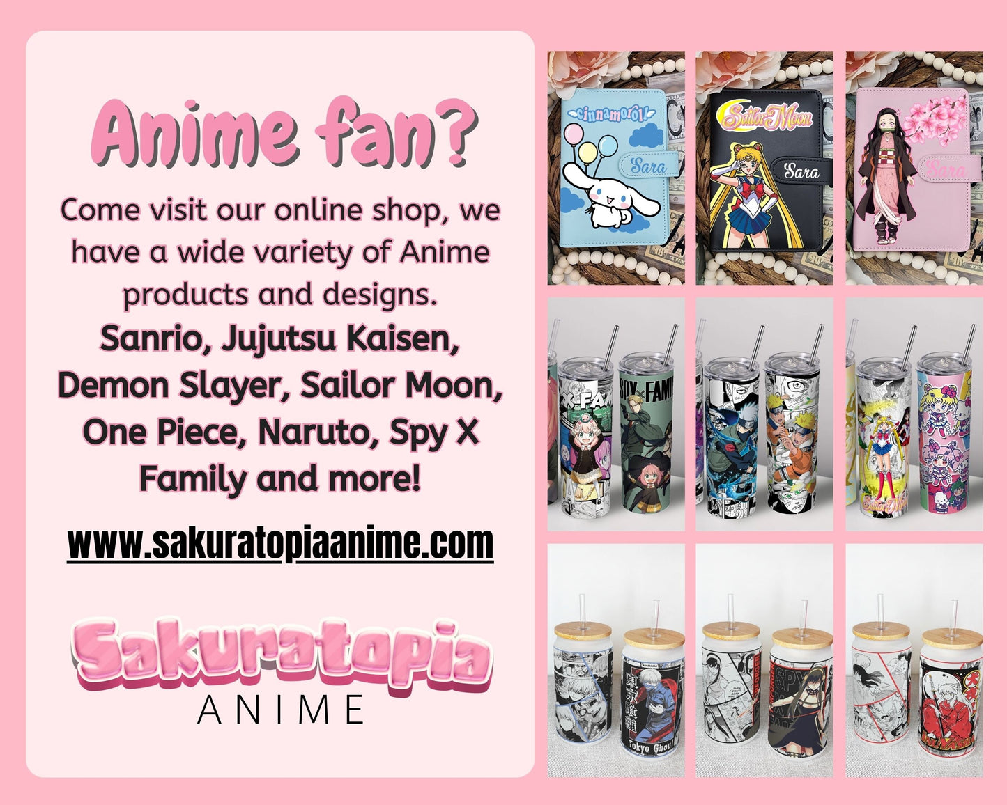 UVDTF Anime Cup Wrap, Ready to Use Glass Cup Wrap for Glass Can | Ready to Apply UVDTF, UVDTF Transfers