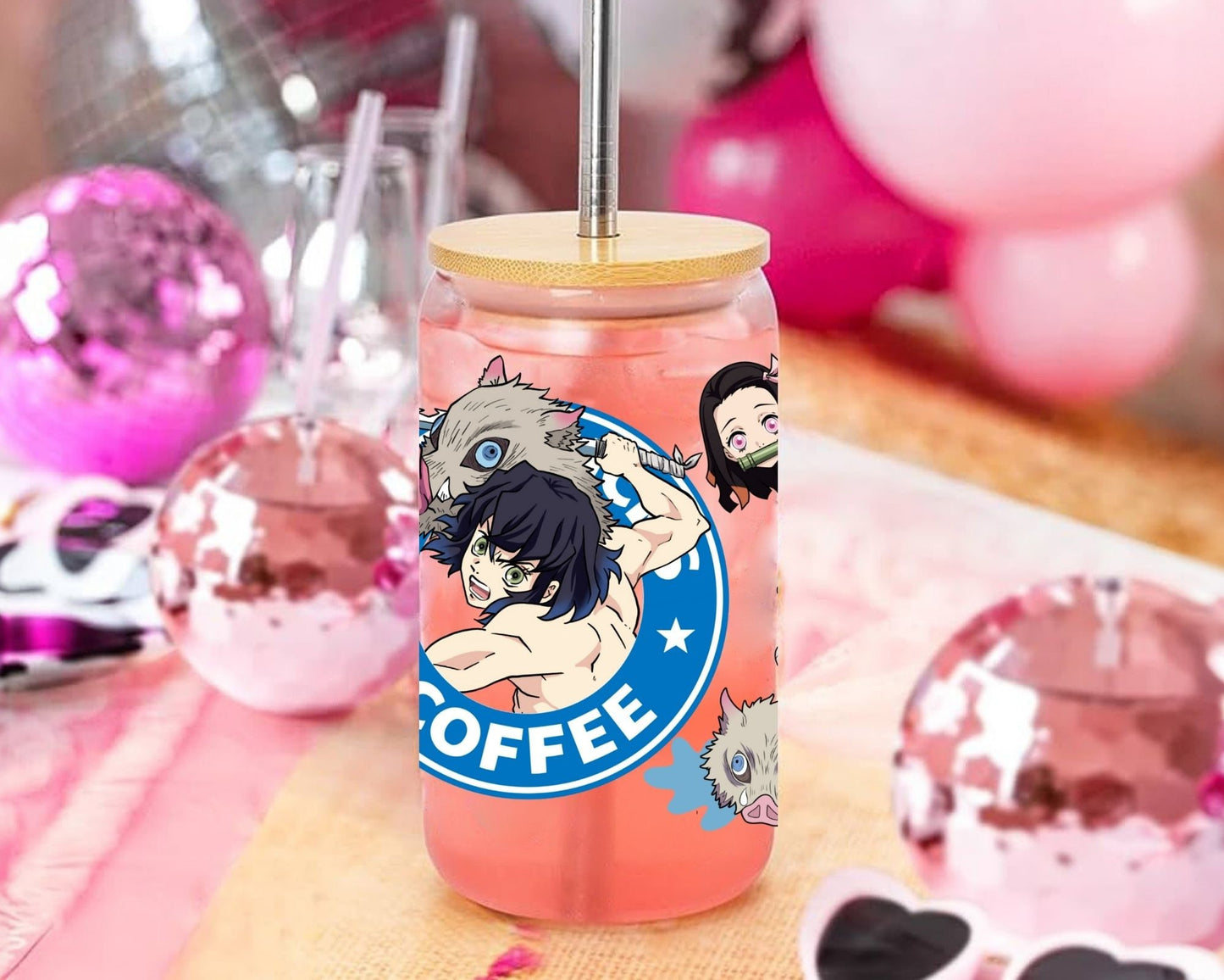 UVDTF Anime Cup Wrap, Ready to Use Glass Cup Wrap for Glass Can | Ready to Apply UVDTF, UVDTF Transfers