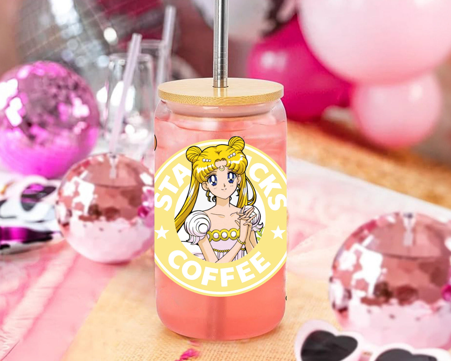 UVDTF Anime Cup Wrap, Ready to Use Glass Cup UVDTF transfers for Glass Can | Ready to Apply UVDTF wraps for Libbey Glass