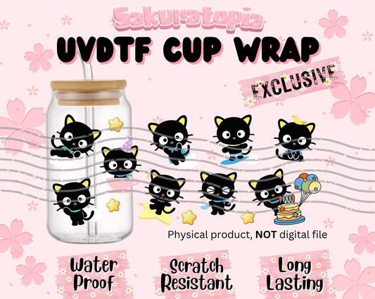 UVDTF Anime Cup Wrap, Ready to Use Glass Cup UVDTF transfers for Glass Can | Ready to Apply UVDTF wraps for Libbey Glass