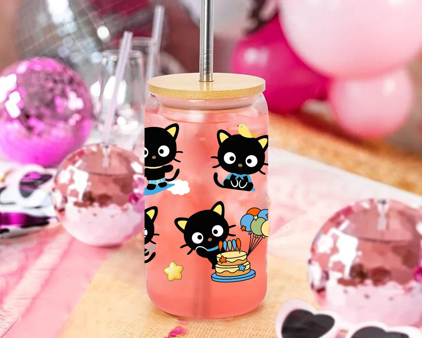 UVDTF Anime Cup Wrap, Ready to Use Glass Cup UVDTF transfers for Glass Can | Ready to Apply UVDTF wraps for Libbey Glass
