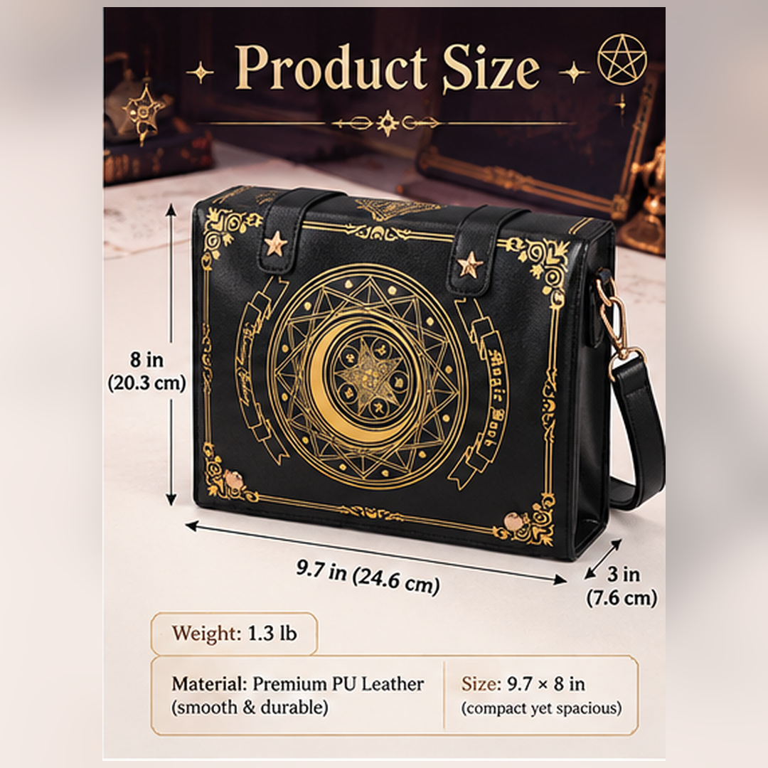 Spell book ita bag, anime ita bag, kawaii display bag, enamel pin ita bag, witchy ita bag, fantasy cosplay bag, kawaii ita crossbody