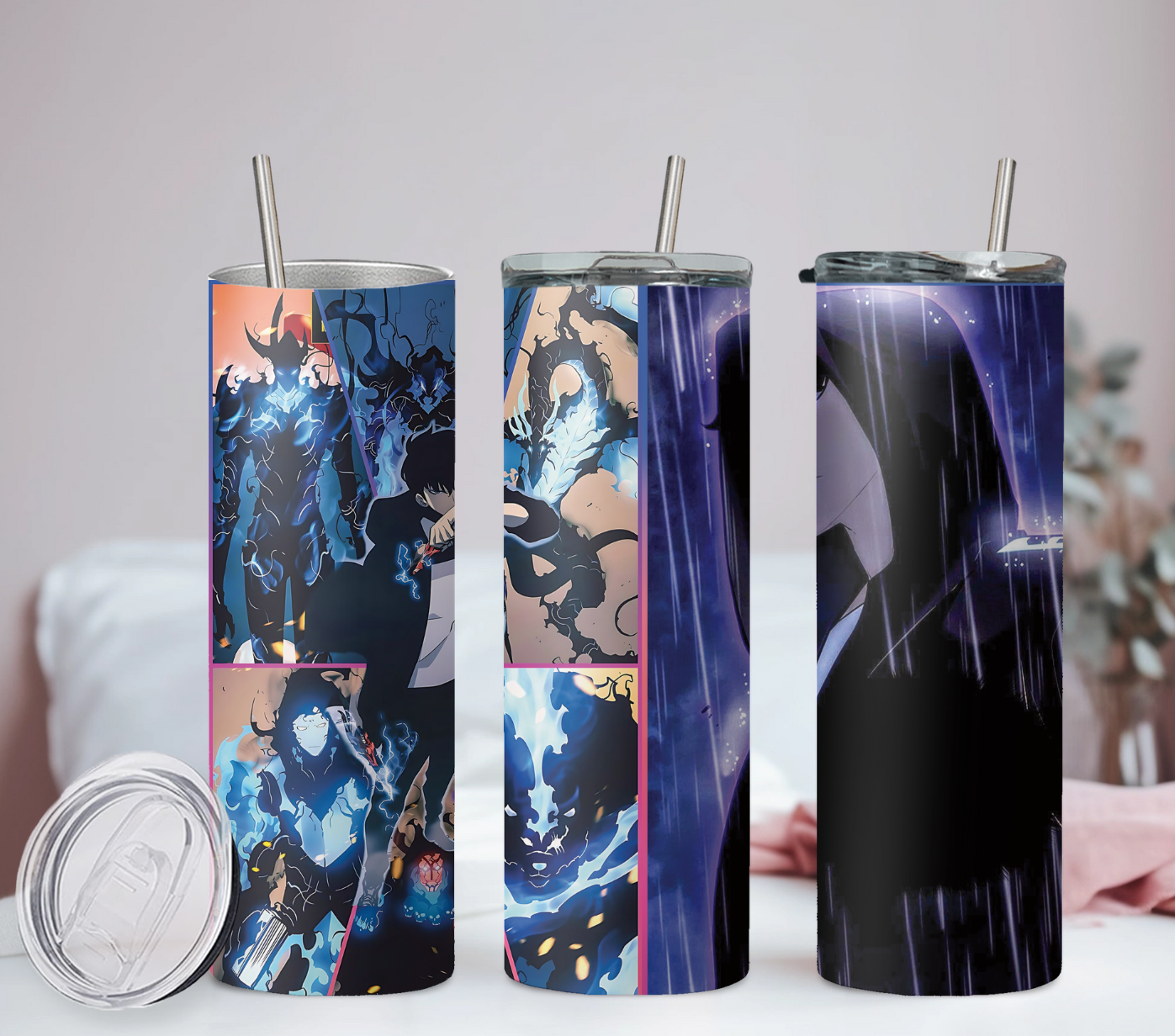 Solo Leveling Collection Anime 20oz Tumbler with Straw and Lid