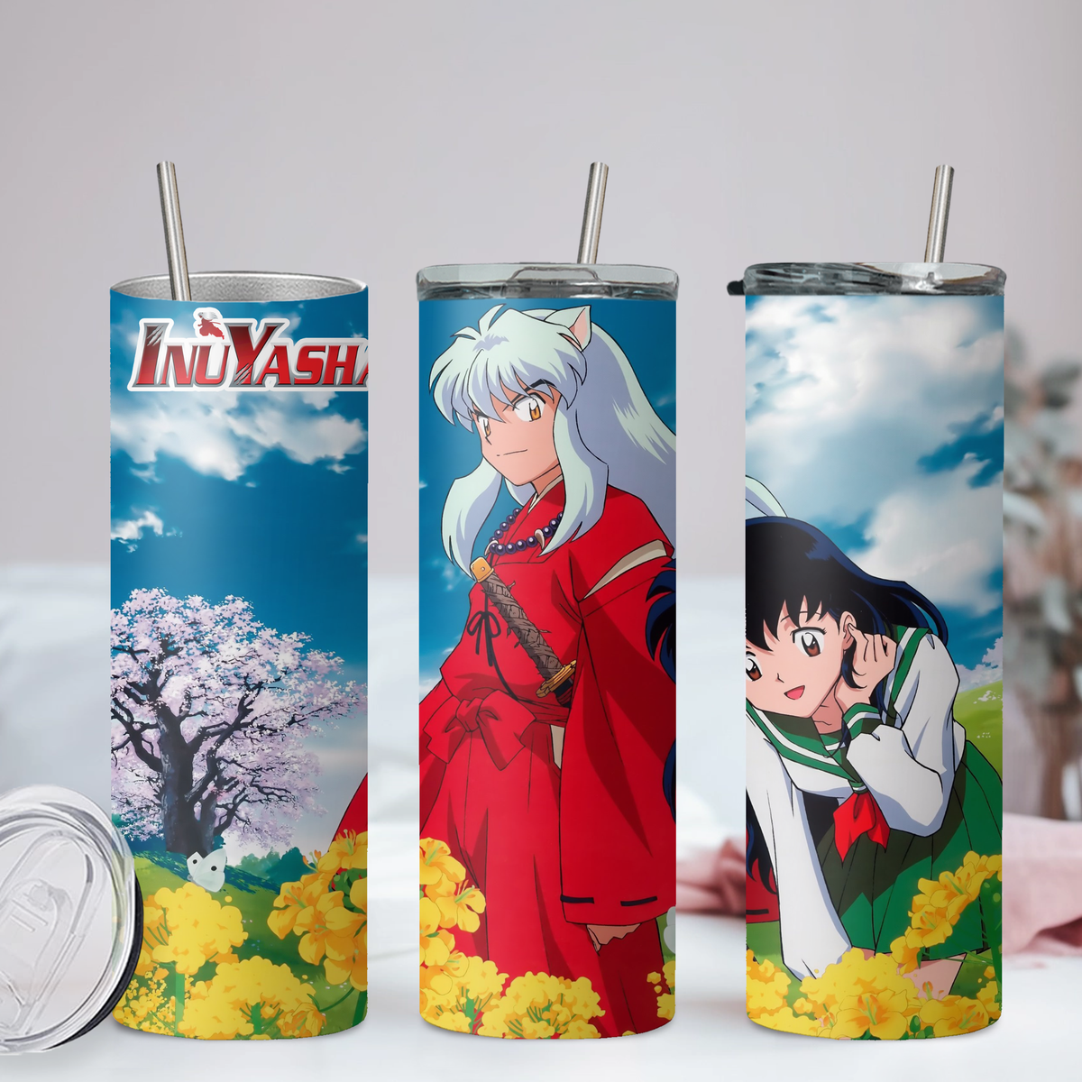 Inuyasha Anime 20oz Tumbler with Straw and Lid