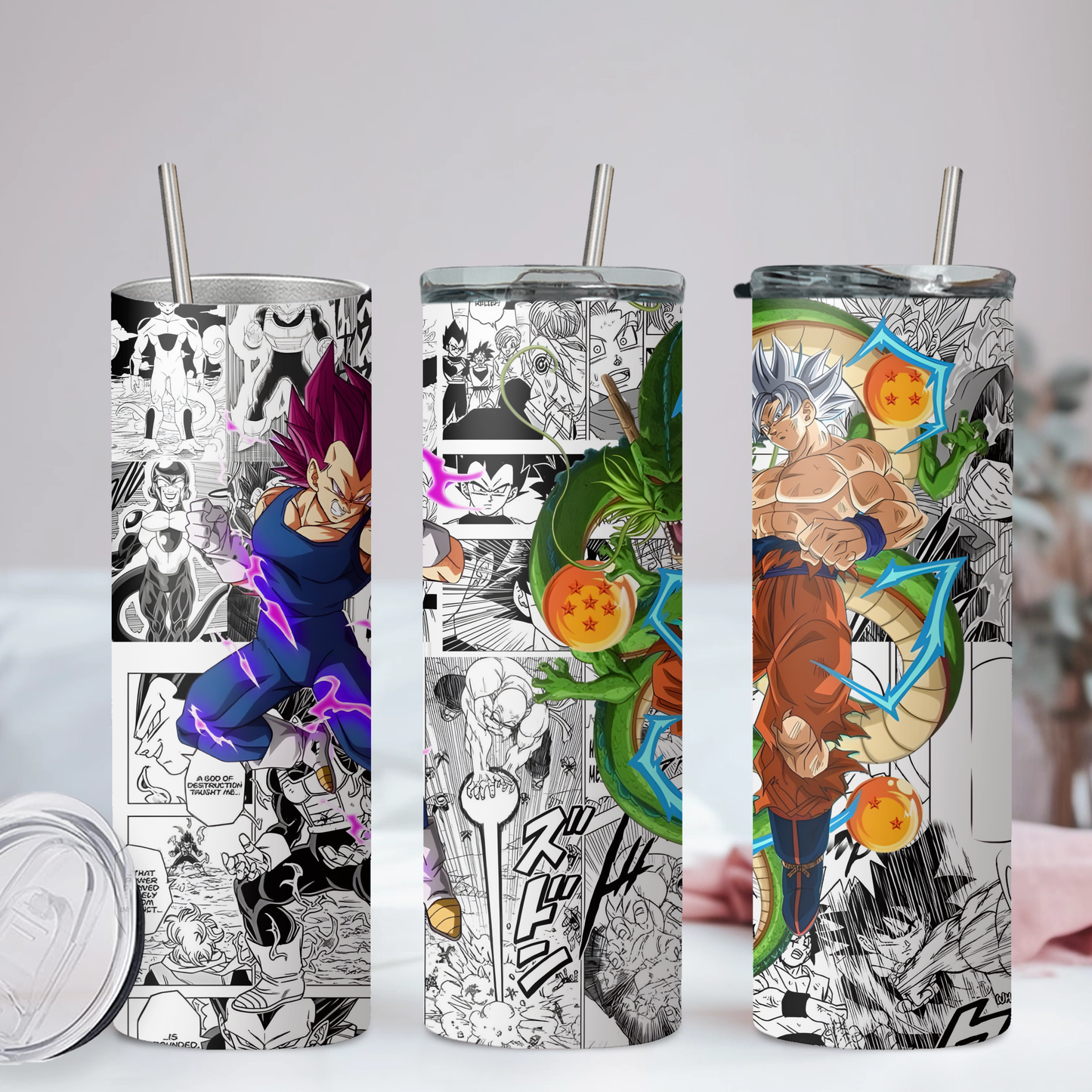 DragonBall Z Anime 20oz Tumbler with Straw and Lid