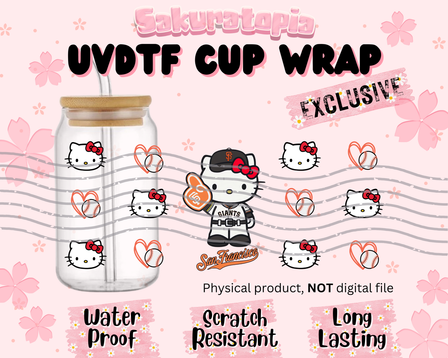 UVDTF HK SF Giant Anime Cup Wrap, Ready to Use Glass Cup UVDTF transfers for Glass Can | Ready to Apply UVDTF wraps for Libbey Glass