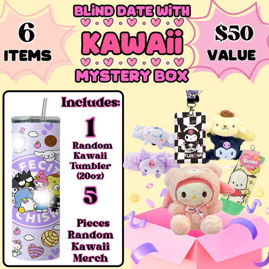 Blind Date with Sanrio Mystery Box – 20oz Tumbler + 5 Surprise Sanrio Merch Items