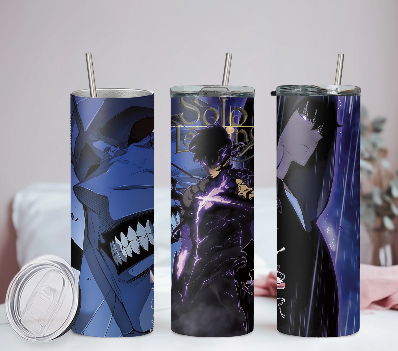Solo Leveling Collection Anime 20oz Tumbler with Straw and Lid