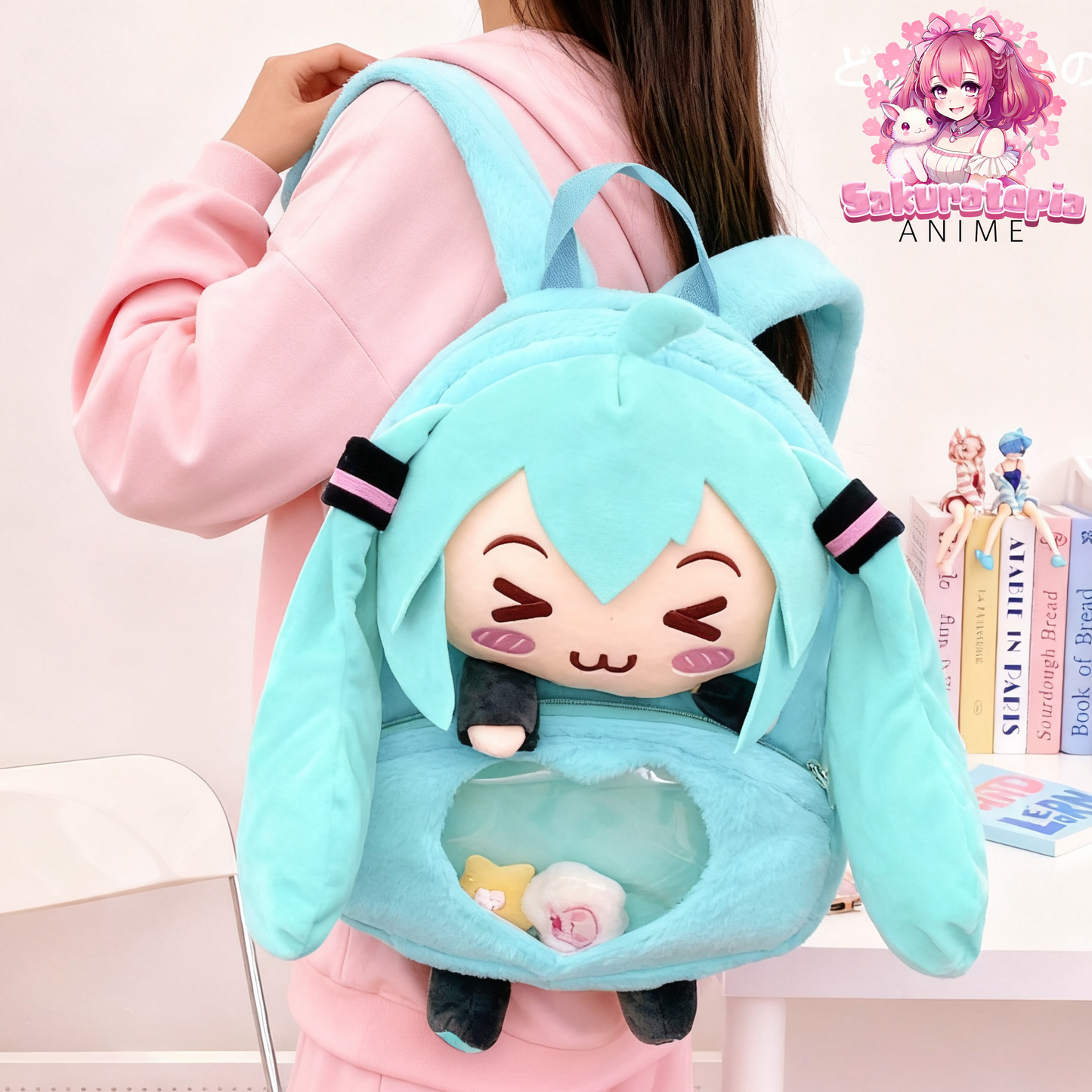 Hatsune Miku Plush ITA Backpack: Kawaii Anime ITA Backpack