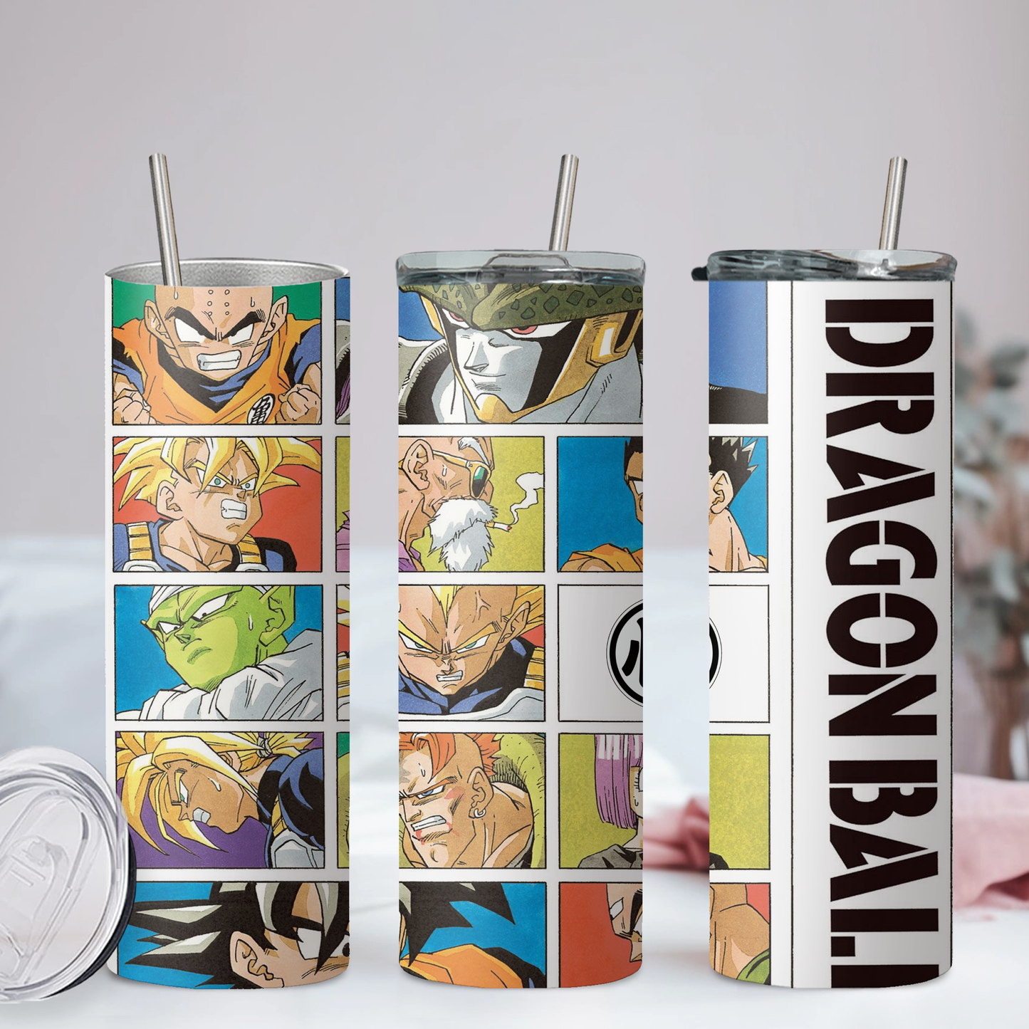 DragonBall Z Anime 20oz Tumbler with Straw and Lid