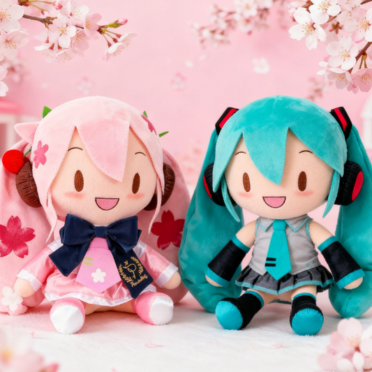 Hatsune Miku 12.5" Plush Doll – Original Miku and Sakura Miku soft Collectible Anime Plush Toy