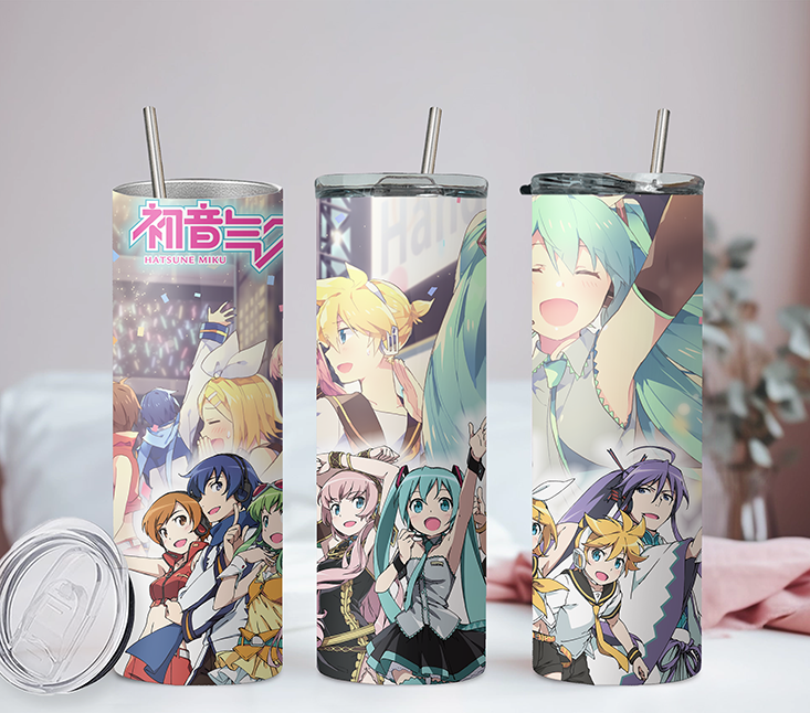 Miku Collection Anime 20oz Tumbler with Straw and Lid