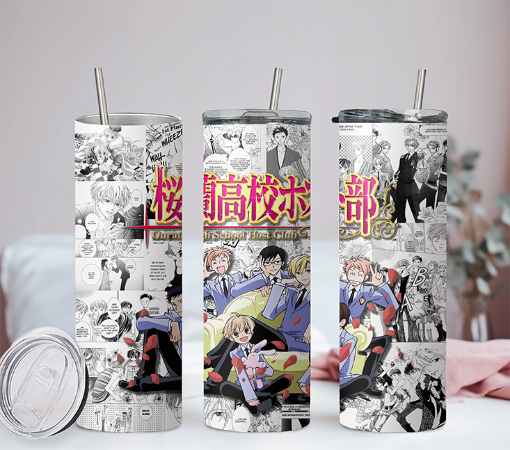 Ouran High School Host Club Anime 20oz Tumbler with Straw and Lid