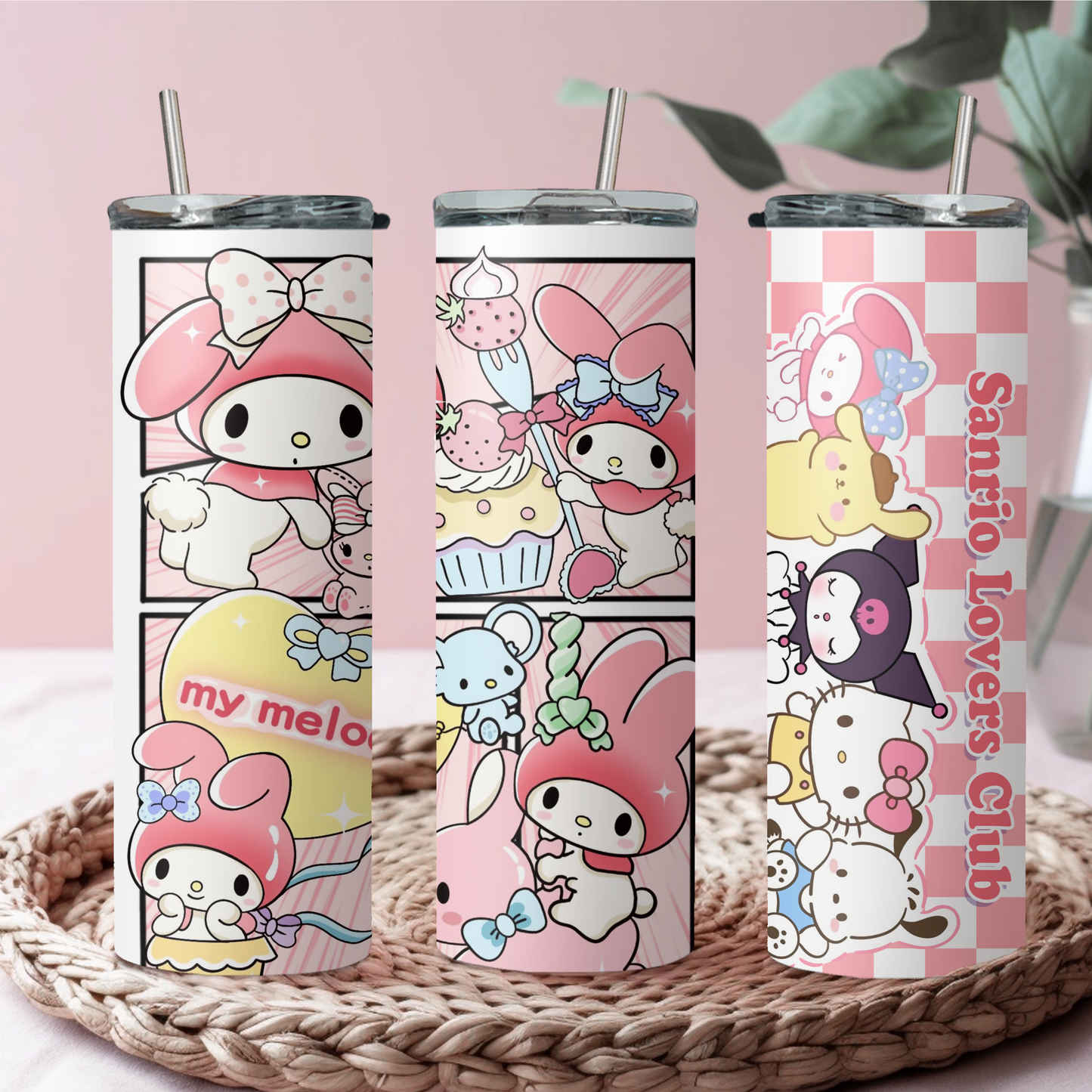 Sanrio-My Melody Anime 20oz Tumbler with Straw and Lid