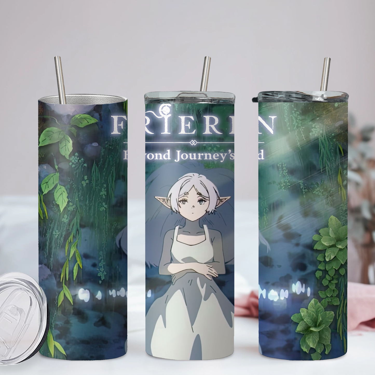 Frieren Collection Anime 20oz Tumbler with Straw and Lid