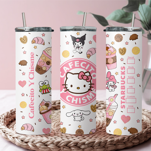 Sanrio- Hello Kitty Starbucks Anime 20oz Tumbler with Straw and Lid