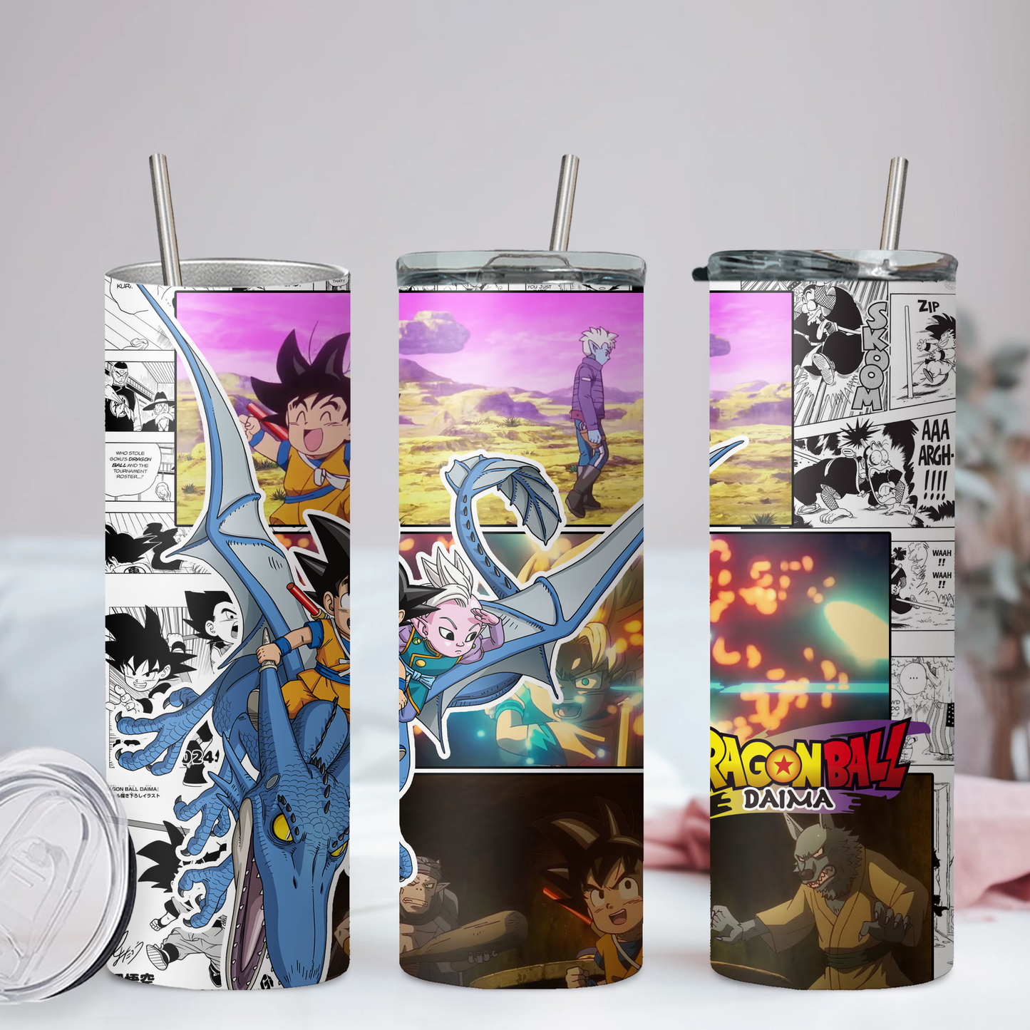 DragonBall Z Anime 20oz Tumbler with Straw and Lid