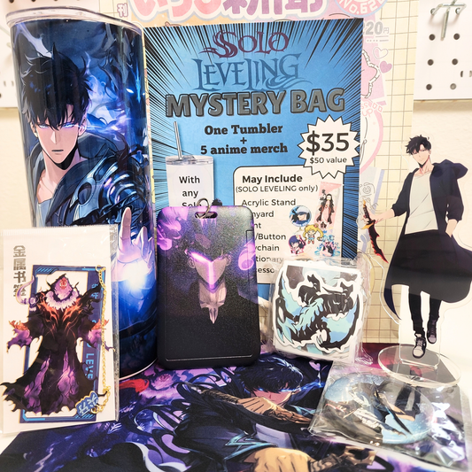 Blind Date with Solo Leveling  Mystery Box – 20oz Tumbler + 5 Surprise Solo Merch Items