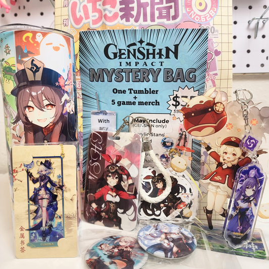Blind Date with Genshin Impact Mystery Box – 20oz Tumbler + 5 Surprise Genshin Impact Merch Items