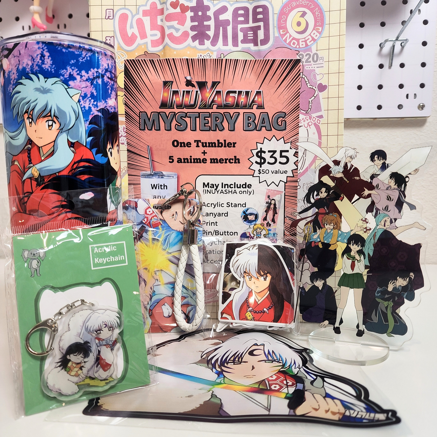 Blind Date with Inuyasha Mystery Box – 20oz Tumbler + 5 Surprise Inuyasha Merch Items