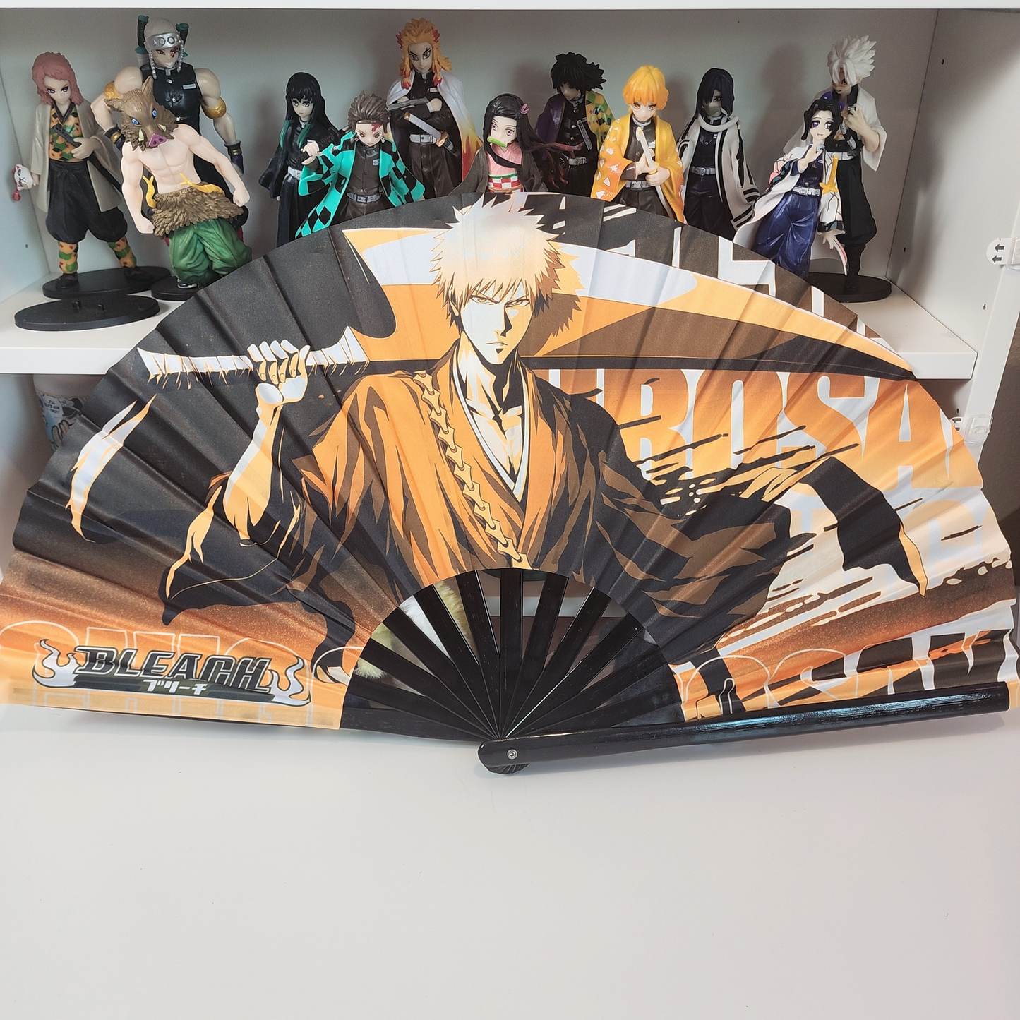 Bleach Anime Clack Fan, Anime Rave Clack Fan, Anime Party Clack Fan, Club fan, UV glow fan, Snap fan, festival fan, 13 inch Fan