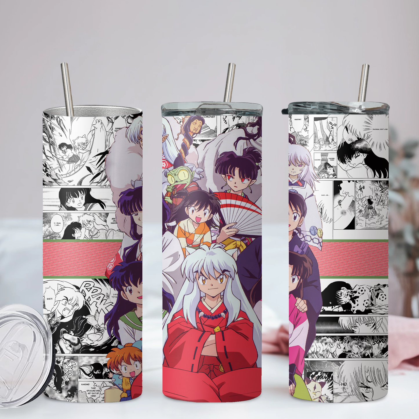 Inuyasha Anime 20oz Tumbler with Straw and Lid