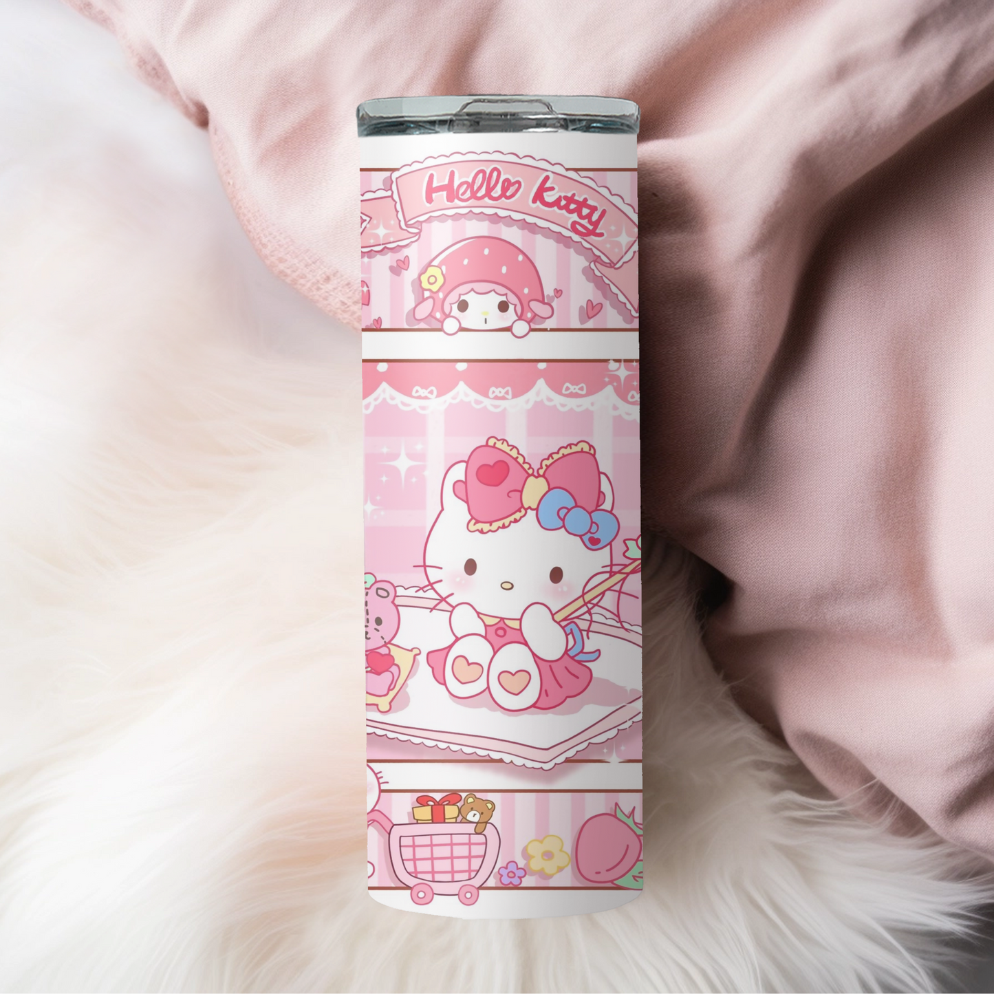 Sanrio-Hello Kitty Anime 20oz Tumbler with Straw and Lid