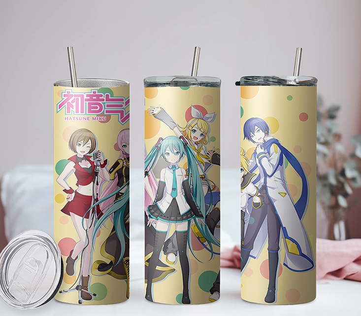 Miku Collection Anime 20oz Tumbler with Straw and Lid