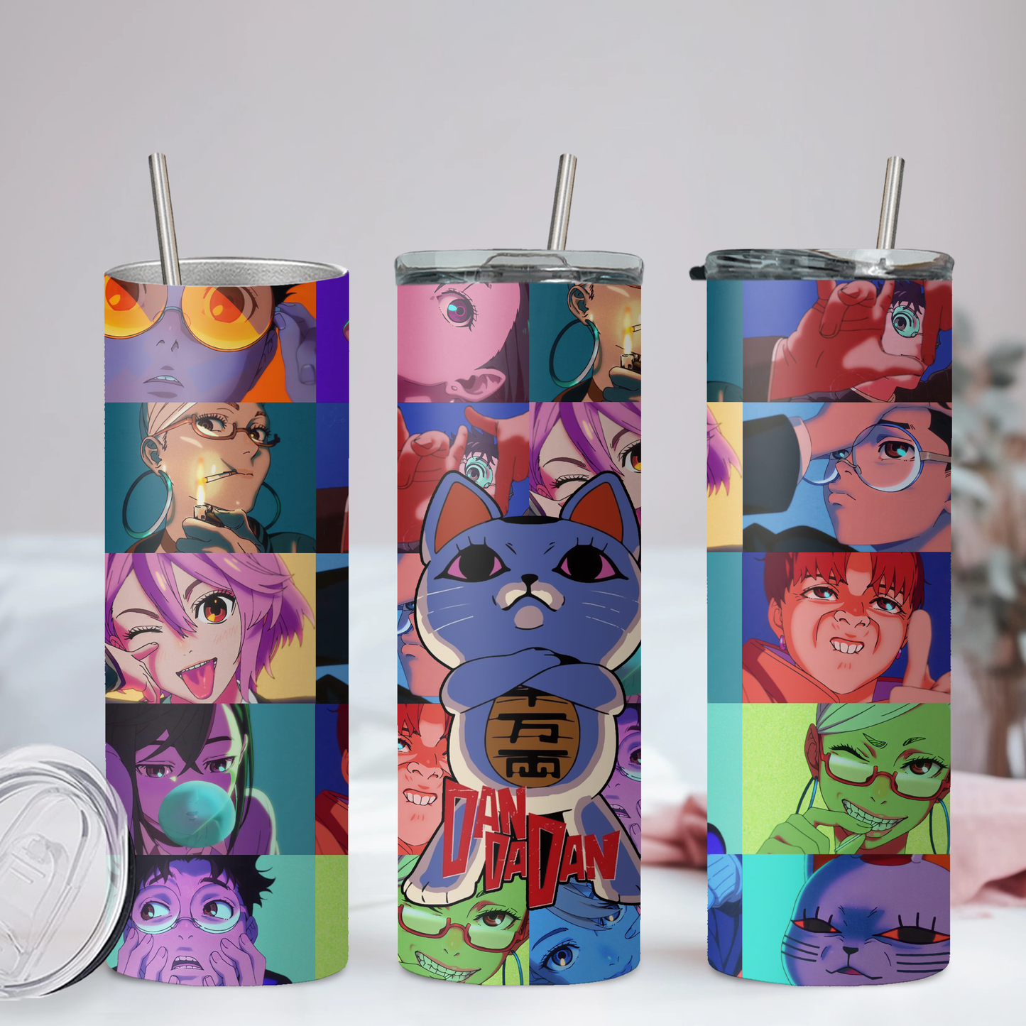 Dan Da Dan Collection Anime 20oz Tumbler with Straw and Lid