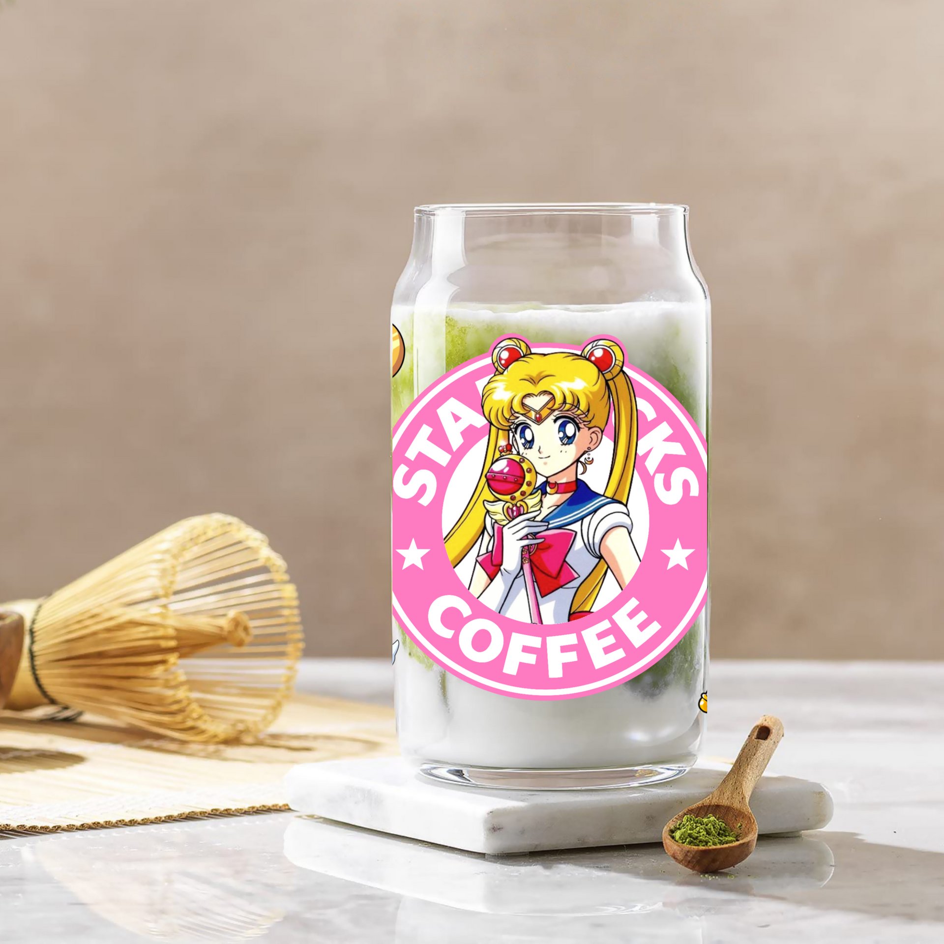 16oz Glass Tumbler / Anime / Manga / Kawaii / Cute / Glass Cup