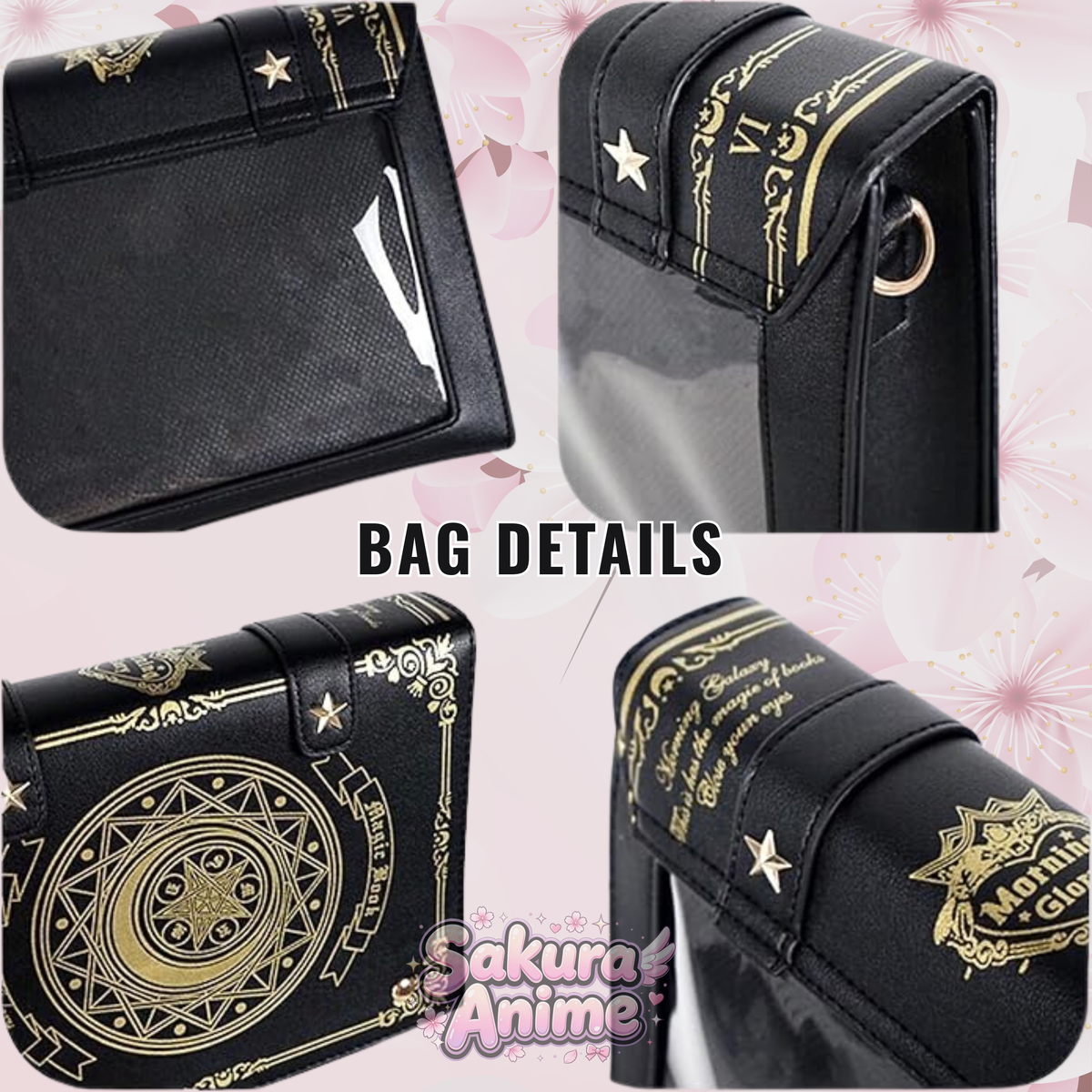 Spell book ita bag, anime ita bag, kawaii display bag, enamel pin ita bag, witchy ita bag, fantasy cosplay bag, kawaii ita crossbody