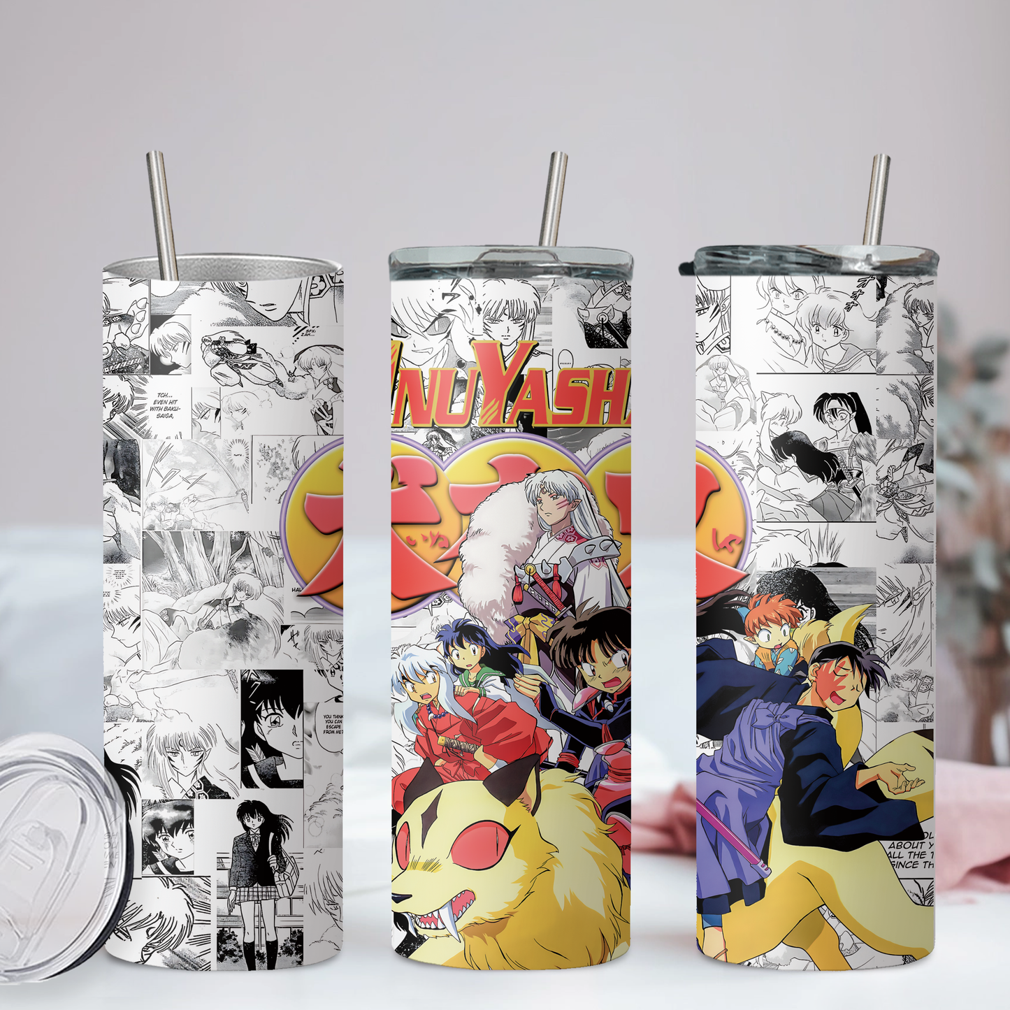 Inuyasha Anime 20oz Tumbler with Straw and Lid