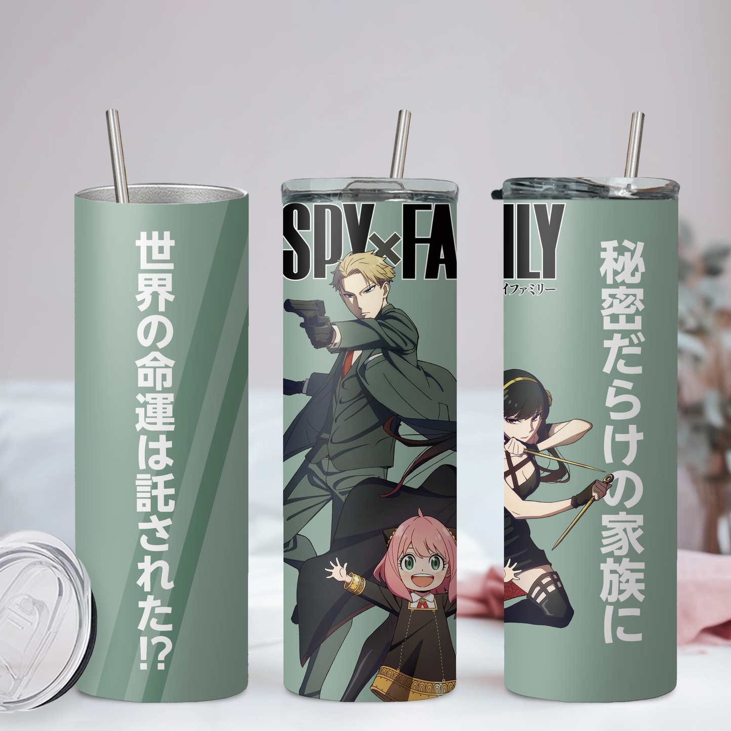 Spy X family Anya Kawaii Anime 20oz Tumbler with Straw and Lid