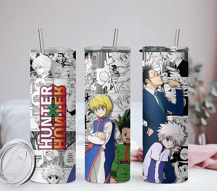 Hunter X Hunter Anime 20oz Tumbler with Straw and Lid