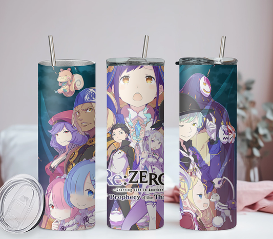 Re Zero Anime 20oz Tumbler with Straw and Lid