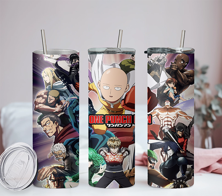 One Punch Man Anime 20oz Tumbler with Straw and Lid