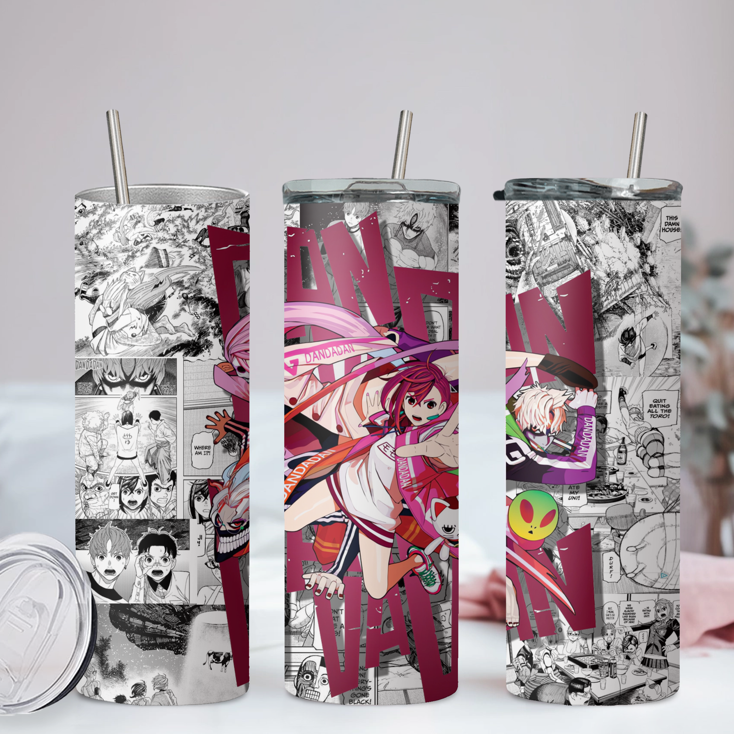 Dan Da Dan Collection Anime 20oz Tumbler with Straw and Lid