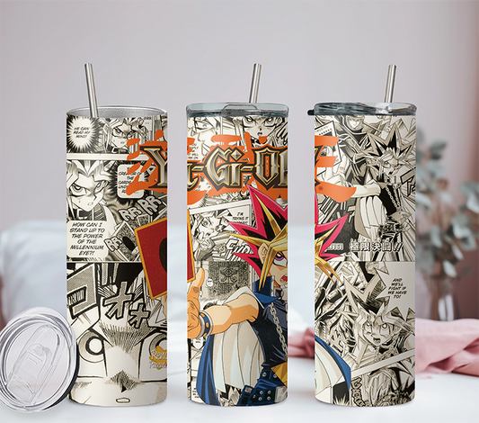 Yu-Gi-Oh! Anime 20oz Tumbler with Straw and Lid