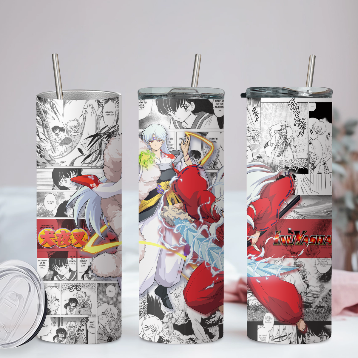 Inuyasha Anime 20oz Tumbler with Straw and Lid