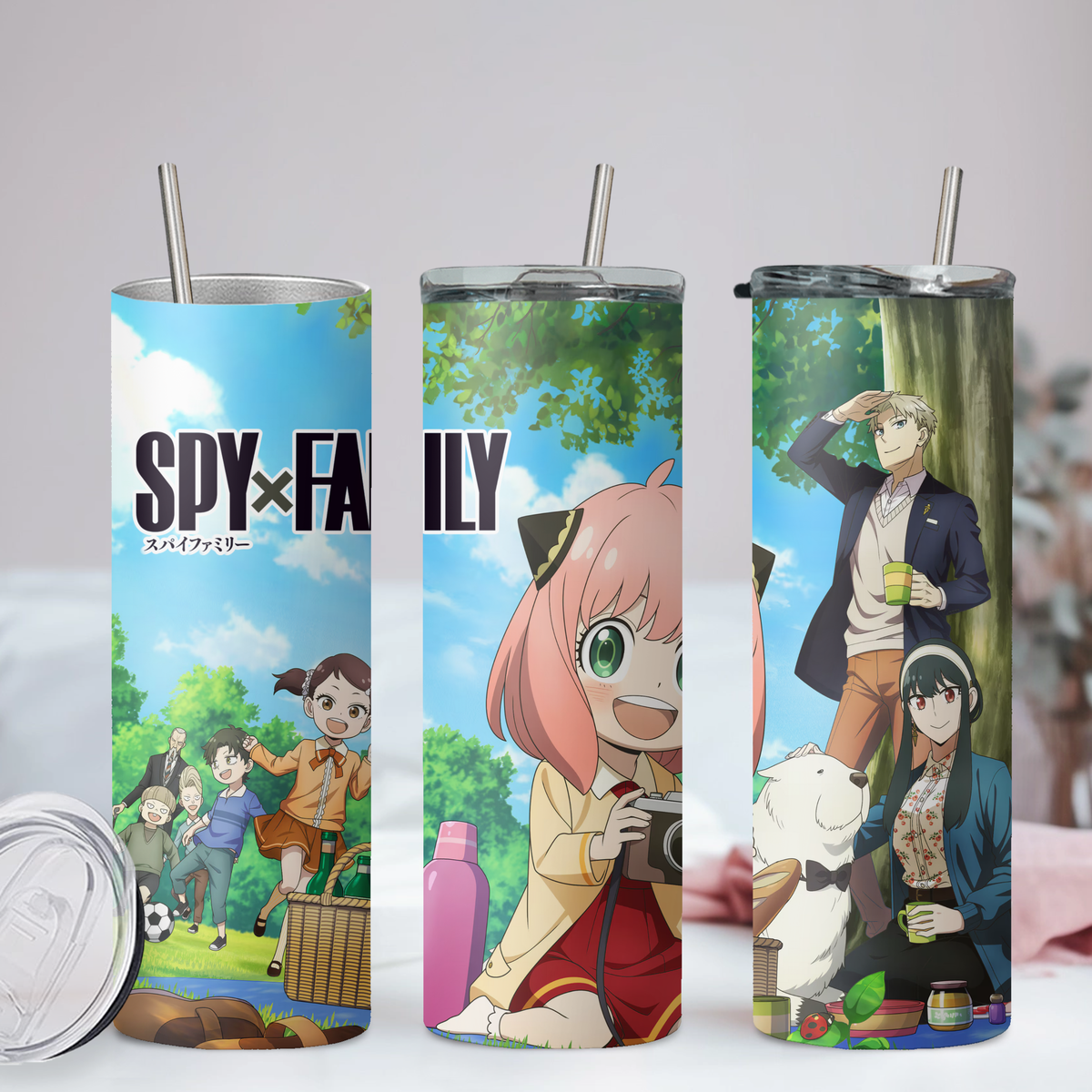 Spy X family Anya Kawaii Anime 20oz Tumbler with Straw and Lid
