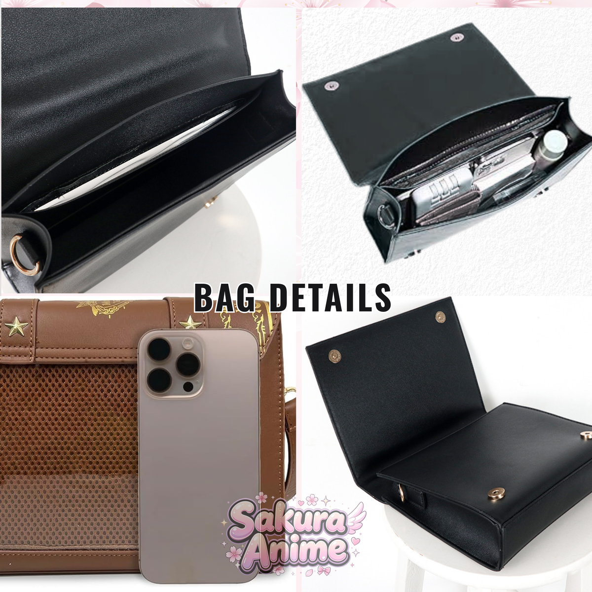 Spell book ita bag, anime ita bag, kawaii display bag, enamel pin ita bag, witchy ita bag, fantasy cosplay bag, kawaii ita crossbody