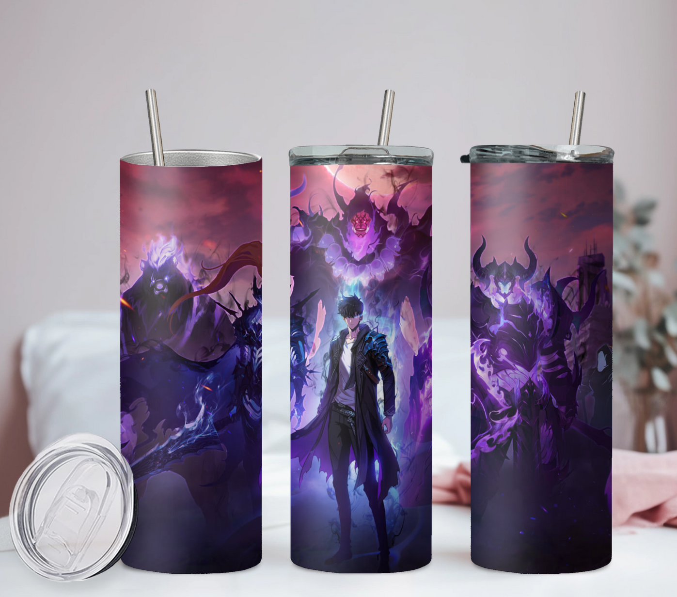 Solo Leveling Collection Anime 20oz Tumbler with Straw and Lid