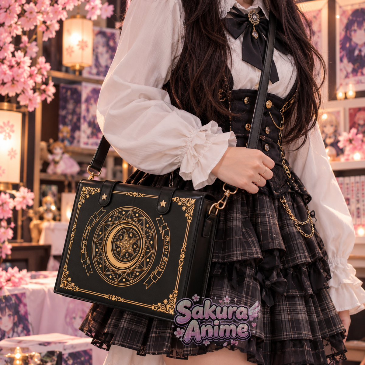 Spell book ita bag, anime ita bag, kawaii display bag, enamel pin ita bag, witchy ita bag, fantasy cosplay bag, kawaii ita crossbody