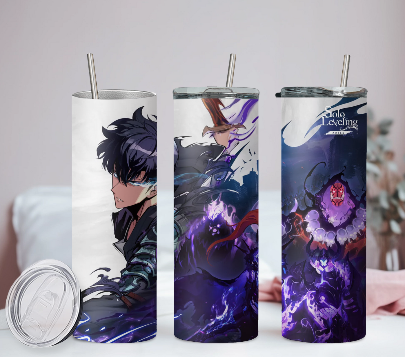 Solo Leveling Collection Anime 20oz Tumbler with Straw and Lid
