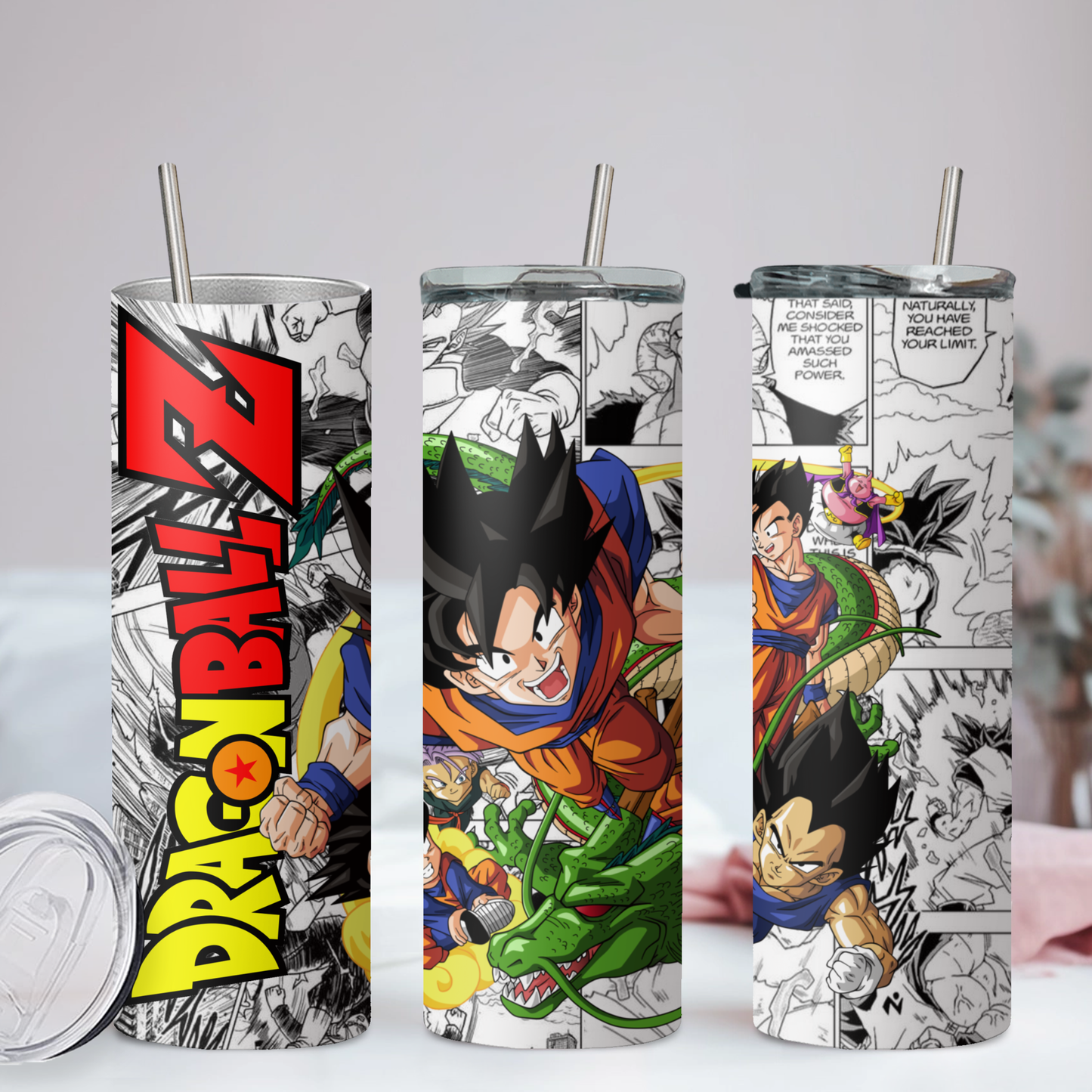 DragonBall Z Anime 20oz Tumbler with Straw and Lid