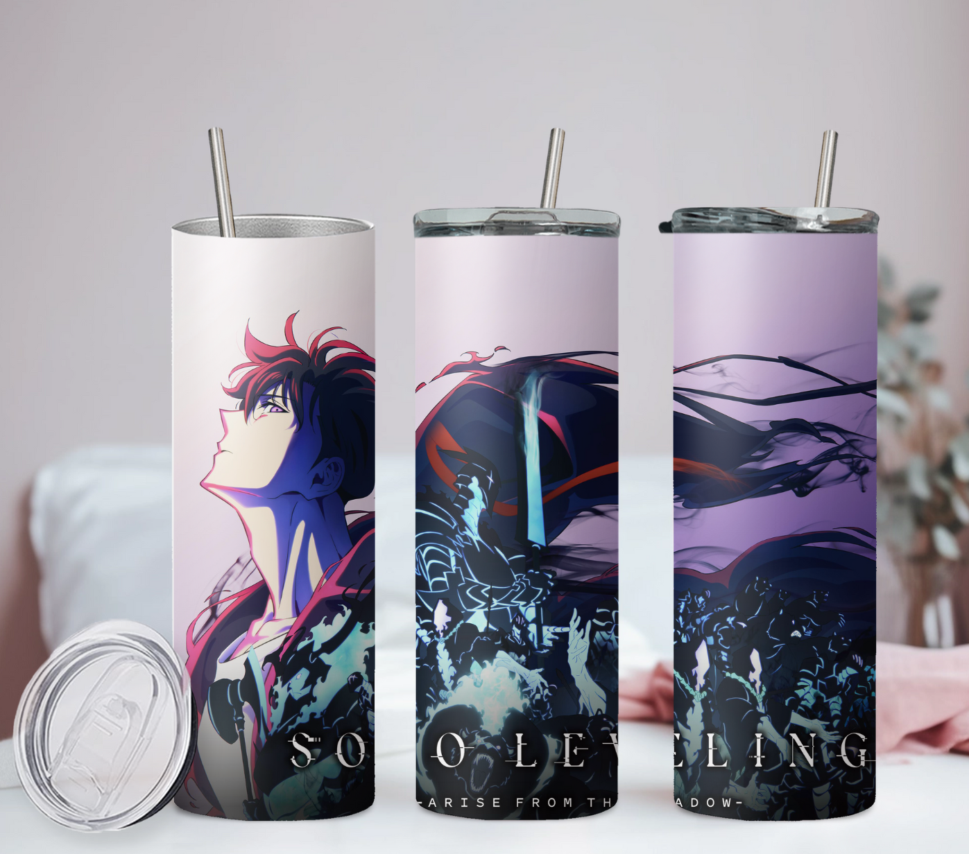 Solo Leveling Collection Anime 20oz Tumbler with Straw and Lid