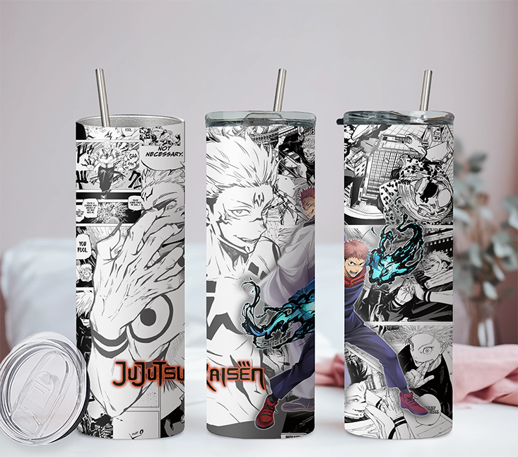 Jujutsu Kaisen Collection Anime 20oz Tumbler with Straw and Lid