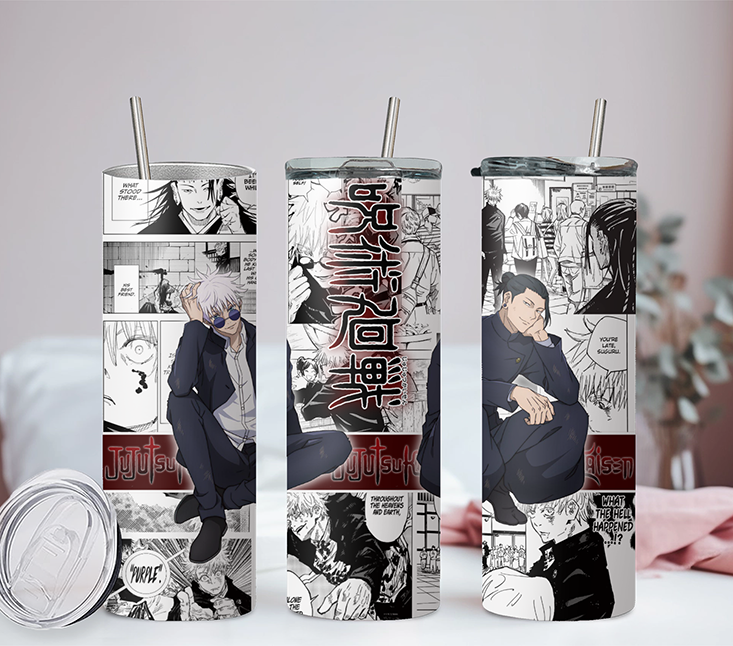 Jujutsu Kaisen Collection Anime 20oz Tumbler with Straw and Lid