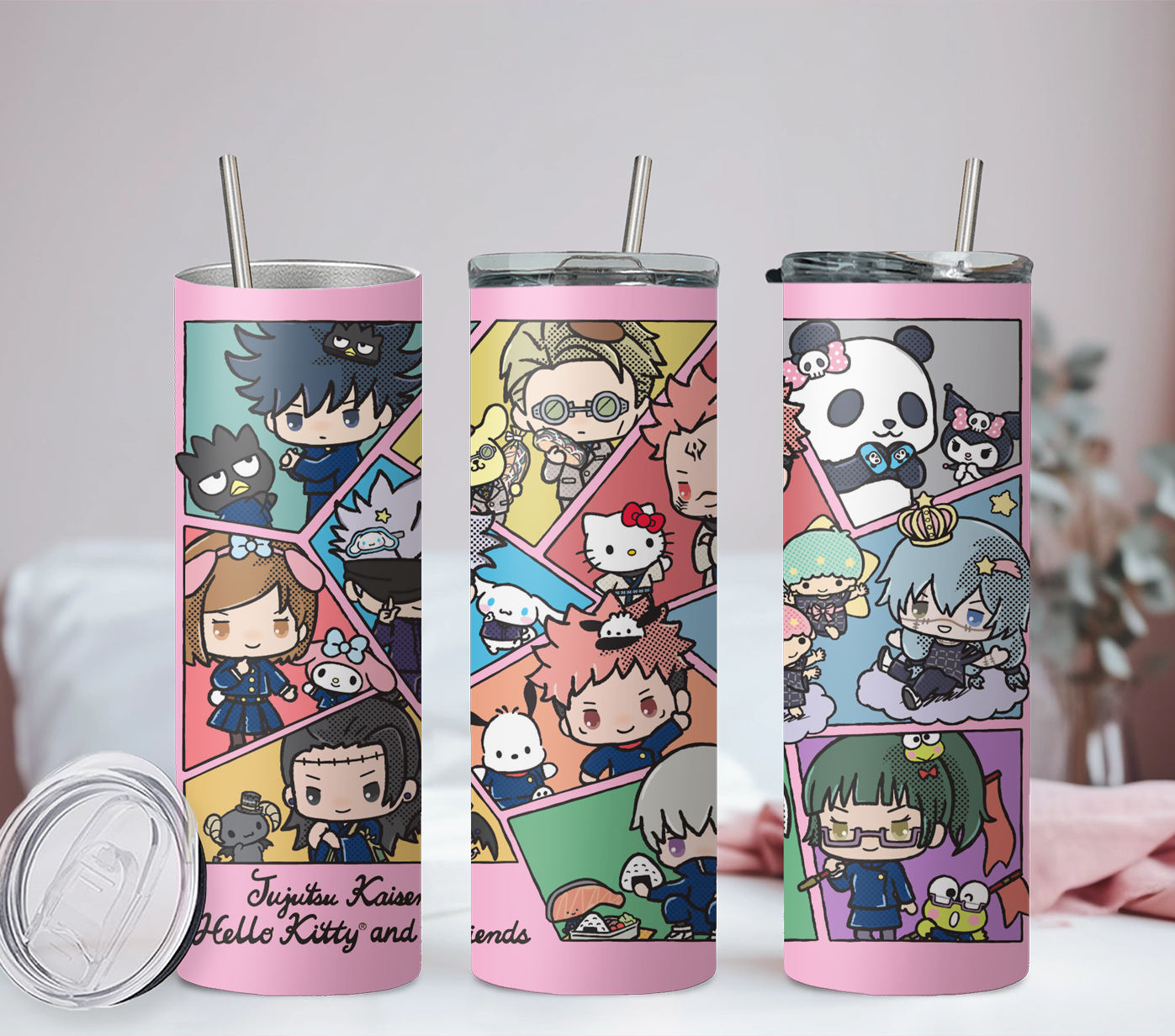 Jujutsu Kaisen Collection Anime 20oz Tumbler with Straw and Lid